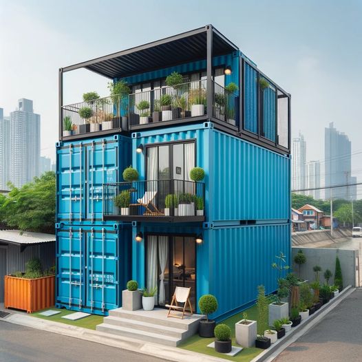 The meme is a humorous image of a shipping container home, with a front door and a small porch. The text "I don't need a house, I need a house that's a house" is written on the front door. The image is a playful take on the idea of living in a tiny home, with a clever and humorous twist on the phrase "I don't need a house, I need a house that's a house".